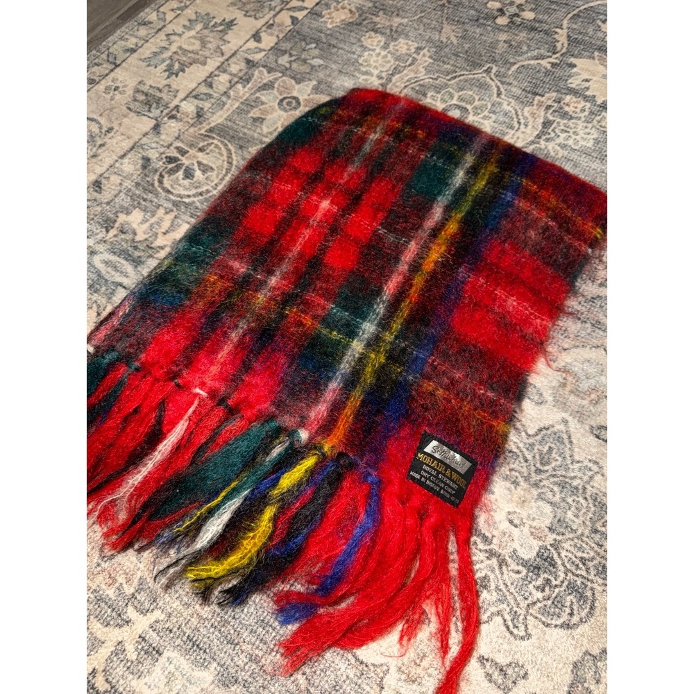 St. Michael Mohair & Wool Royal Stewart Scarf Plaid
